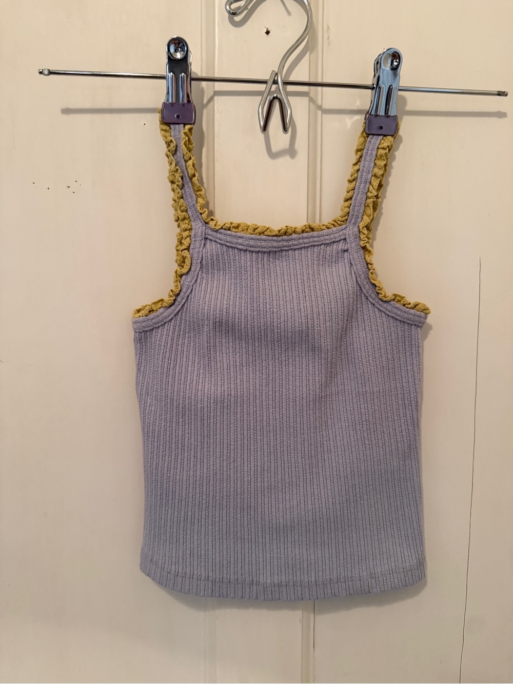 Zara Studio Girls Lilac Ribbed Tank Top, Size 6–7